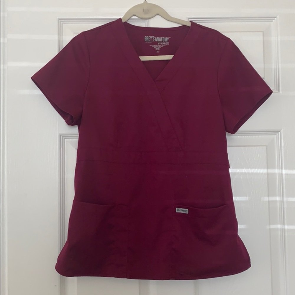Wine Grey’s Anatomy Scrub Top